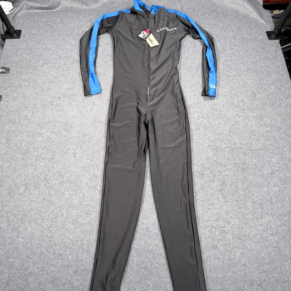 NeoSport Mens Full Body Dive Skin Suit Black Blue UPF 50+ S807UF-45 Medium NWT